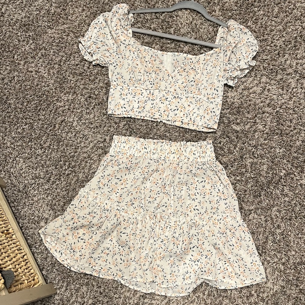 Two piece floral dress